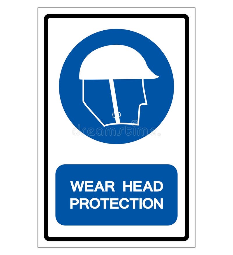 Wear Head Protection Symbol ,Vector Illustration, Isolate on White