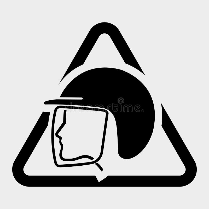Wear Safety Helmet Symbol Isolate on White Background,Vector