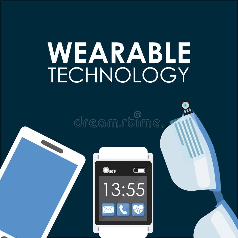 Wearable teknologi vektor illustrationer Wearable teknologi vektor illustrationer