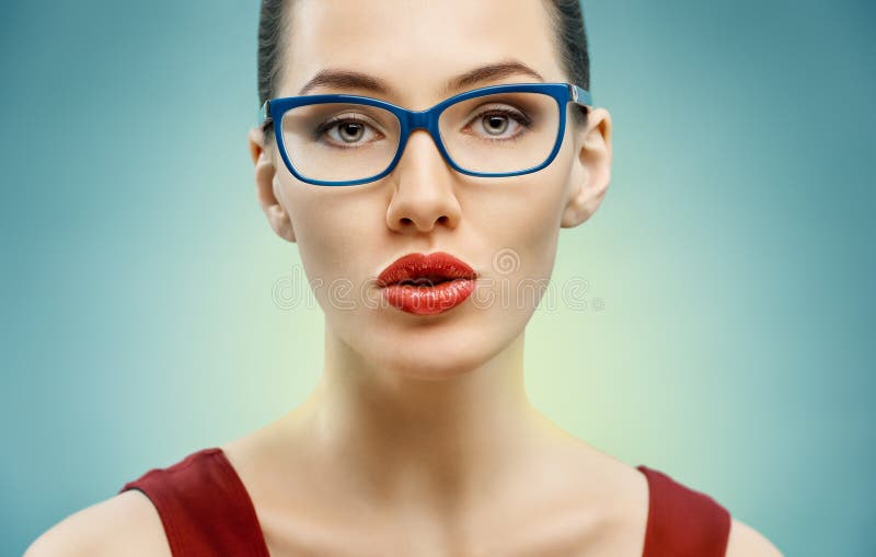 Wearing Glasses Stock Image Image Of Face Happy Beauty 50471083