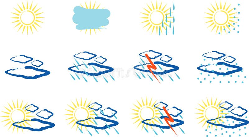 Weather artistic icons