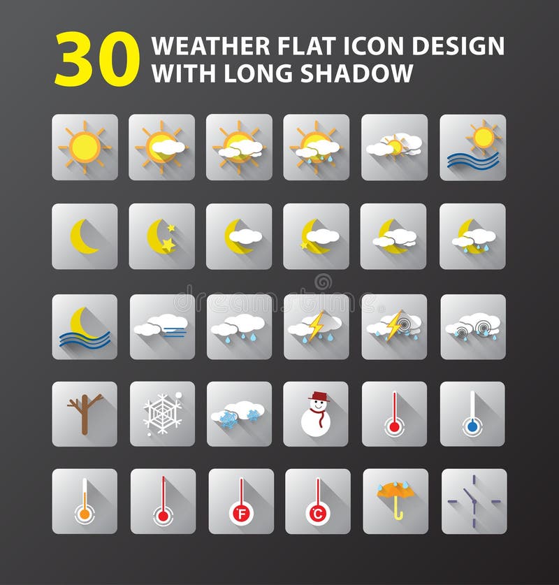 Weather flat icon design vector illustration Weather flat icon design vector illustration