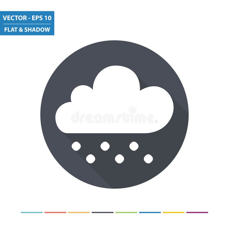 Weather - hail flat icon stock vector. Illustration of interface