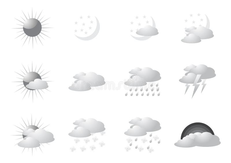 Weather icons gray