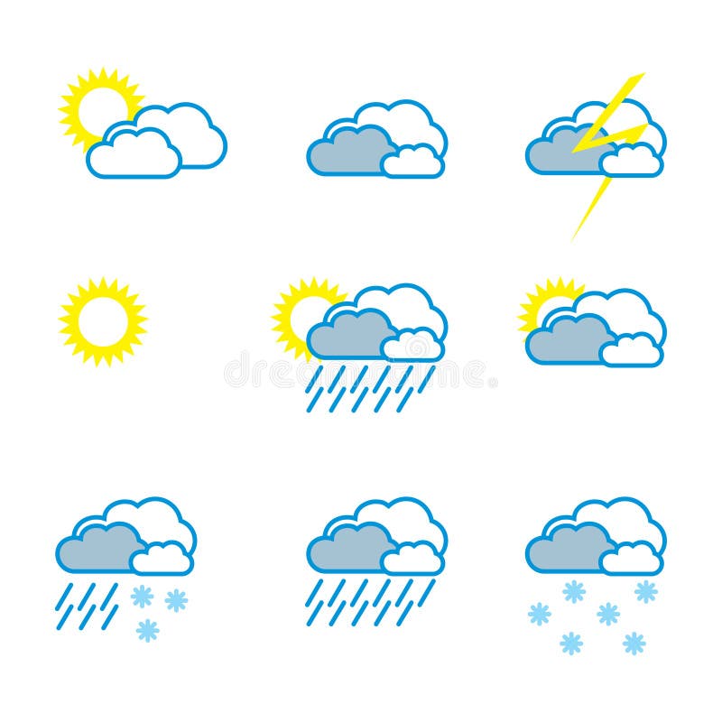 Weather icons outline