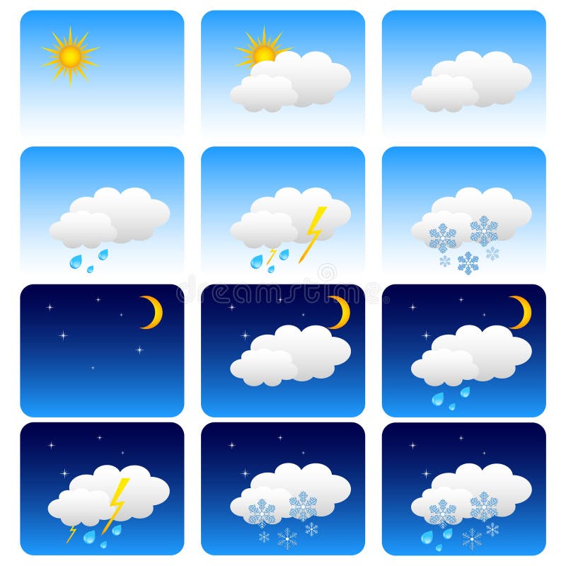 Weather set stock vector. Illustration of snowflake, snow 19788682