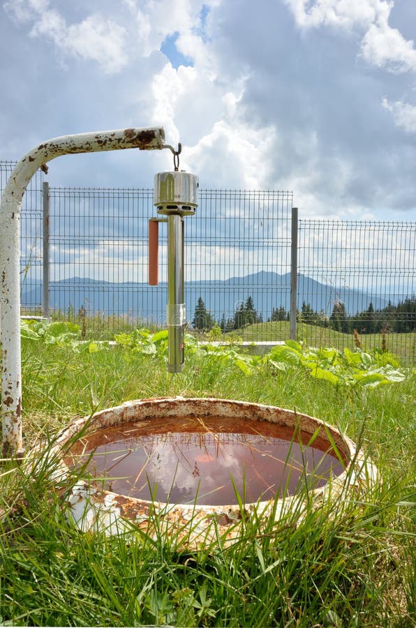 Weather station equipment stock photo