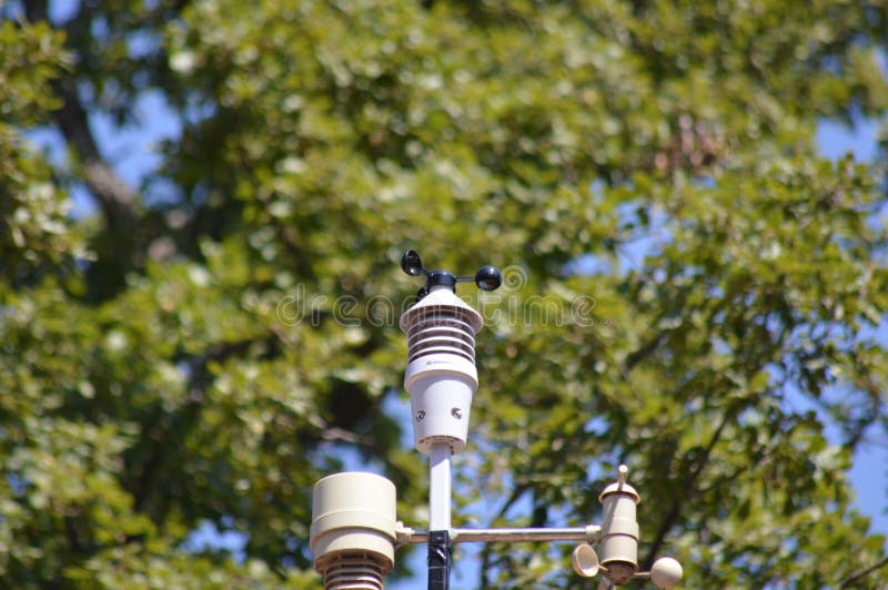 A Weather Station in the Garden Editorial Stock Photo Image of