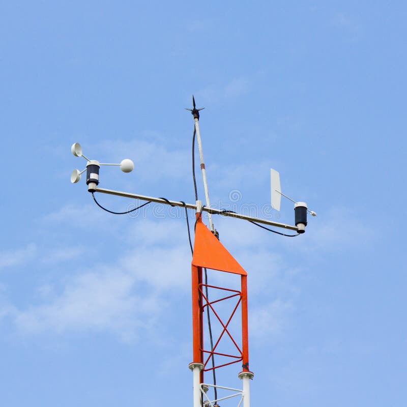 Weather station stock photo. Image of sensor, tower, nature 34239388