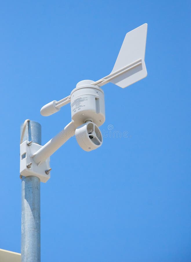 Weather Station Mounted on Pole Stock Image Image of forcasting