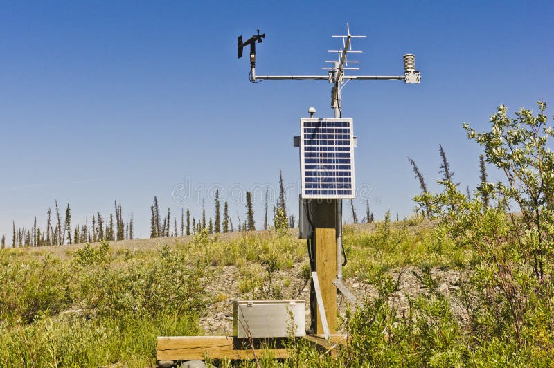 Weather Station stock photo. Image of yukon, alaska, canada 88536176