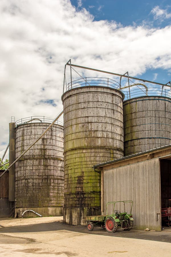 Grain Silos for the Storage of Food Products in a Modern Mill Stock