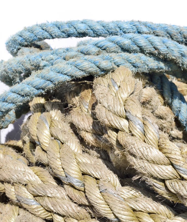 Weathered, Old Nautical Ropes Stock Photo Image of weathered, tied