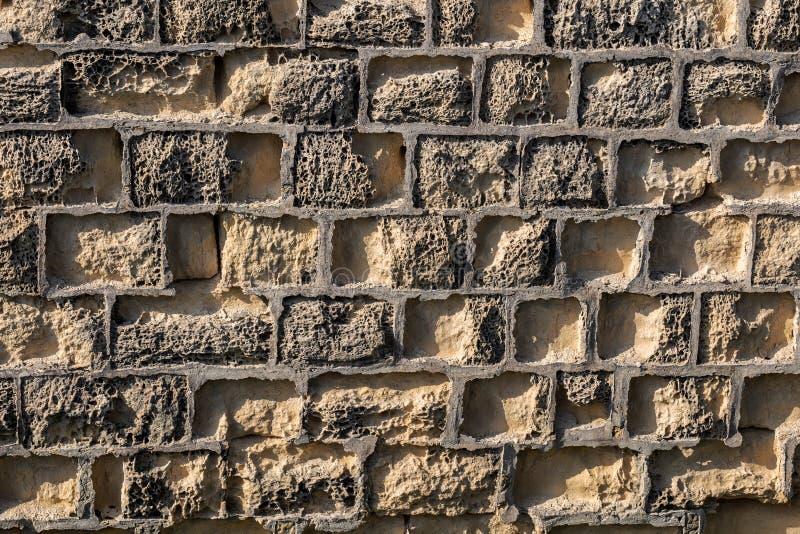 Weathered Stone Brick Fort Wall Background Stock Photo - Image of  weathered, decor: 171345398