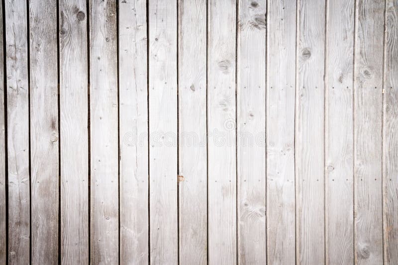 Weathered wooden plank wall is being shown in flat design, with whitewash finish and grain patterns stock illustration
