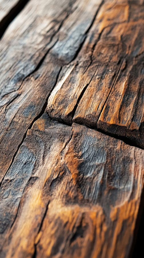 Weathered wooden texture close-up with natural grain patterns, rustic and vintage concept royalty free stock images