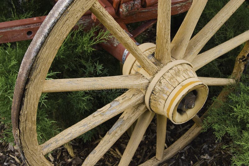 Weathered Wooden Wheel