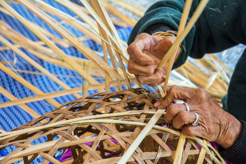 Bamboo weaving stock photo. Image of female, natural - 16511292