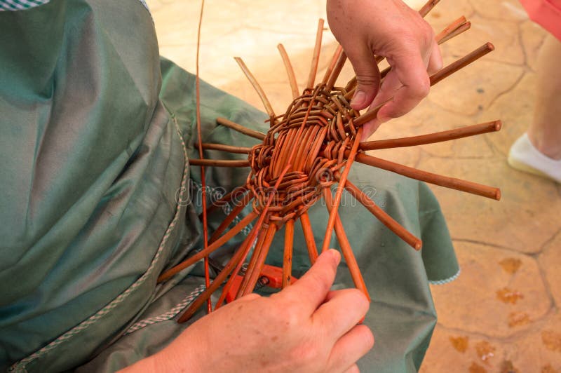 Weaving a basket stock photo. Image of skilled, work 42087202