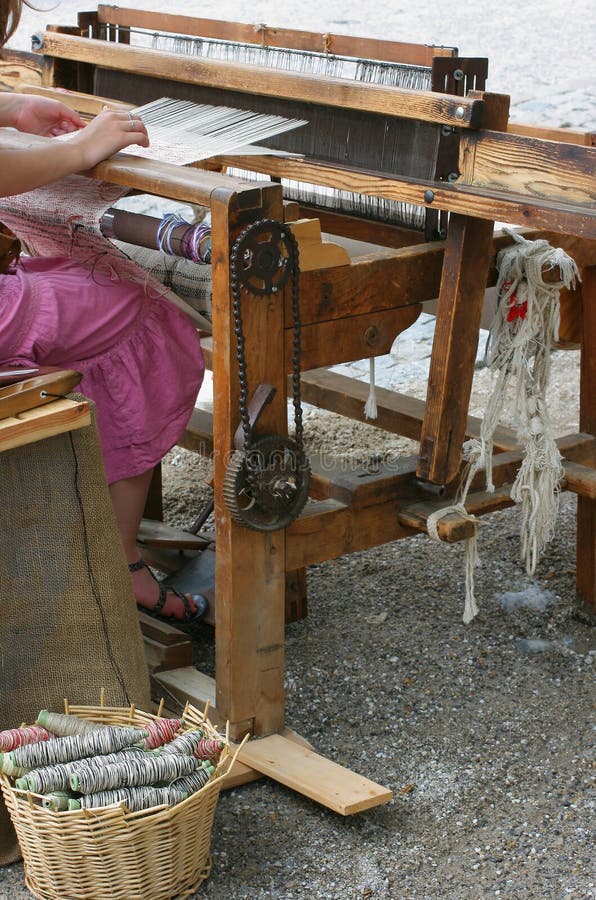 Old weaving machine stock photo. Image of mill, factory 79952820