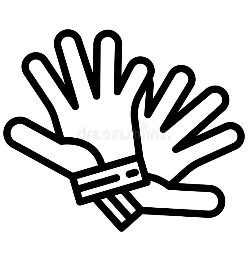 Gloves, Sports Gloves Vector that Can Be Easily Modified or Edit Stock Vector Illustration of