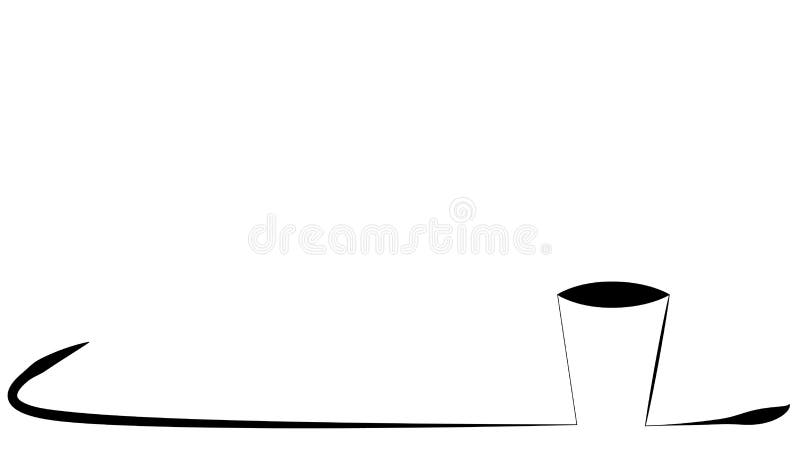 Cup of coffee line art frame stock illustration Cup of coffee line art frame stock illustration