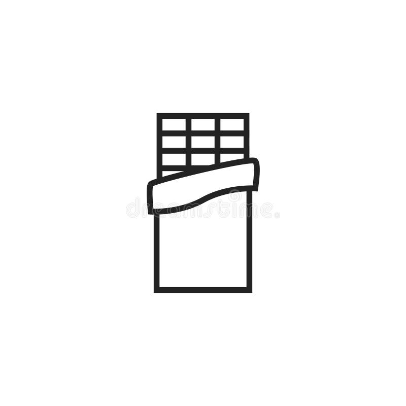 Chocolate Bar Oultine Vector Icon, Symbol or Logo. royalty free illustration Chocolate Bar Oultine Vector Icon, Symbol or Logo. royalty free illustration