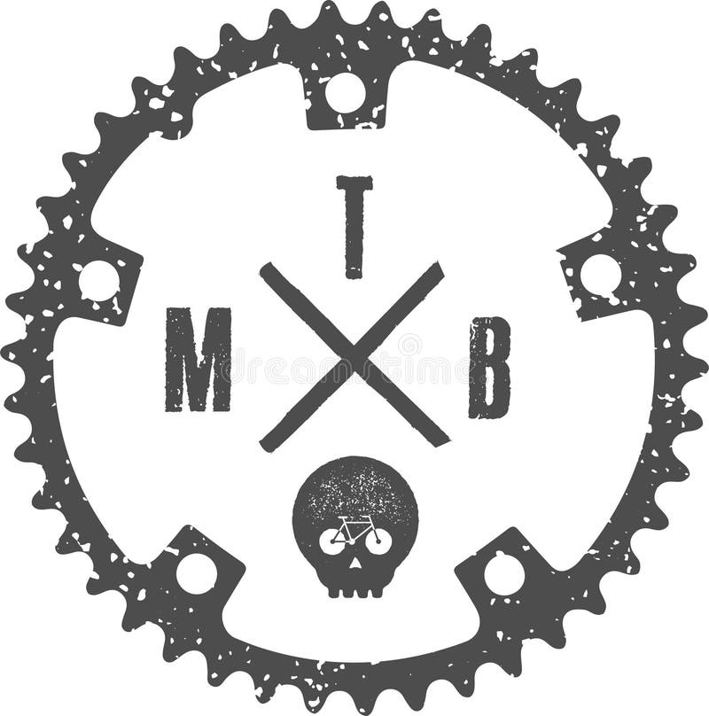 Bike gear skull stock vector. Illustration of icons, bicycle 45211584