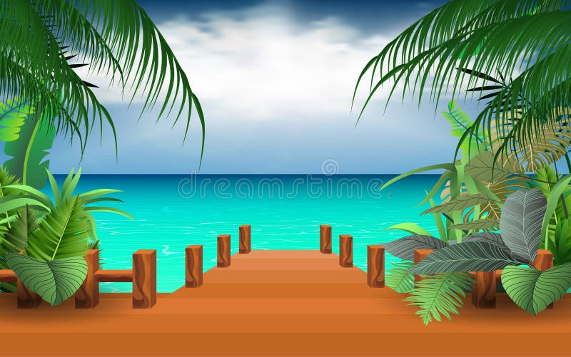 Ocean Boardwalk Stock Illustrations 1,126 Ocean Boardwalk Stock