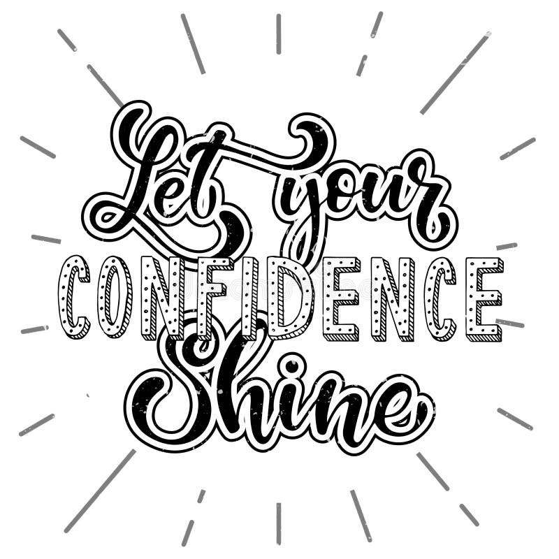 Let Your Confidence Shine Pretty Girl Inspirational Quotes Stock Vector Let Your Confidence Shine Pretty Girl Inspirational Quotes Stock Vector