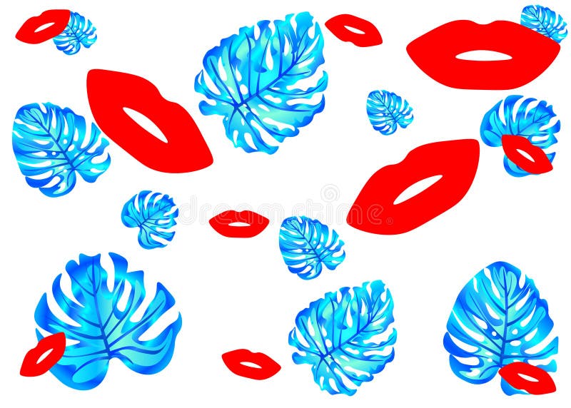 Web. Illustration of leafy plants on a white background