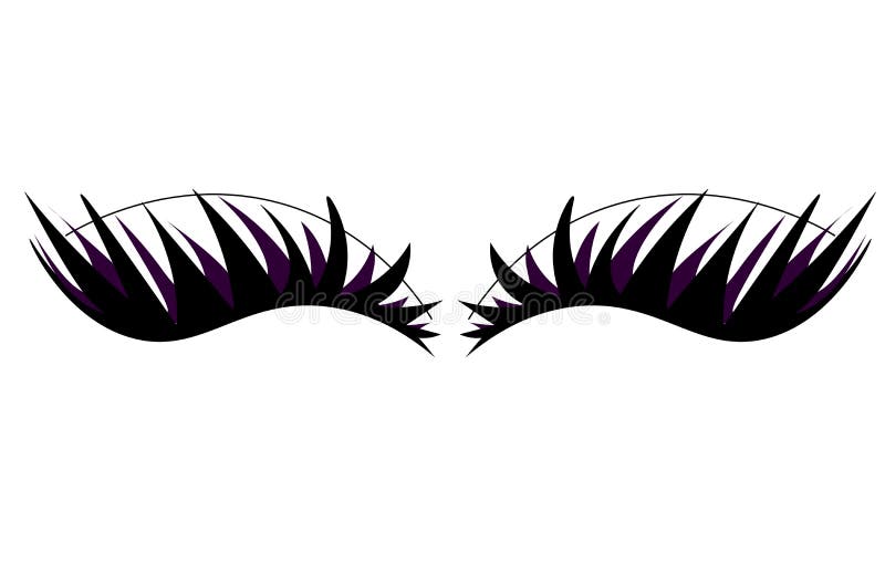 Web Eyelashes on white background, vector illustration. vector illustration Web Eyelashes on white background, vector illustration. vector illustration