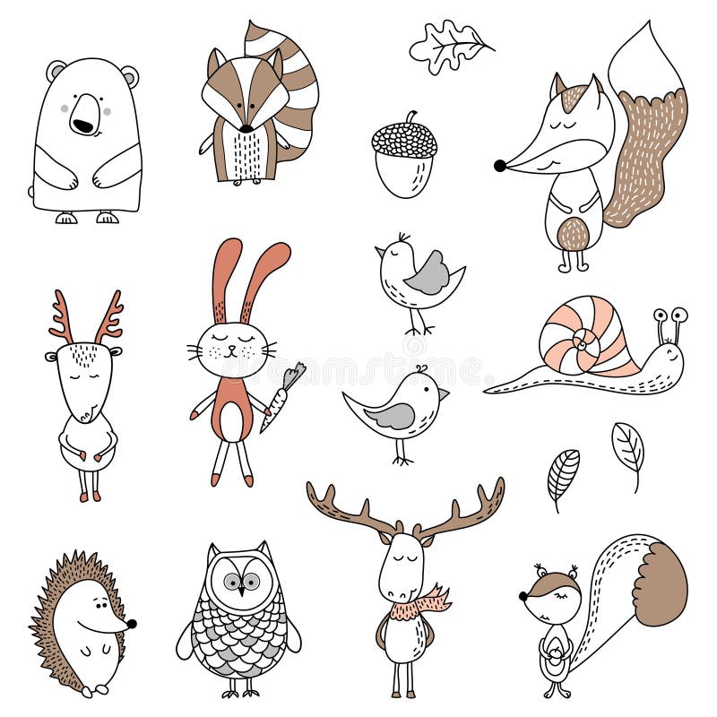 Vector hand drawn doodle character illustrations. royalty free illustration Vector hand drawn doodle character illustrations. royalty free illustration