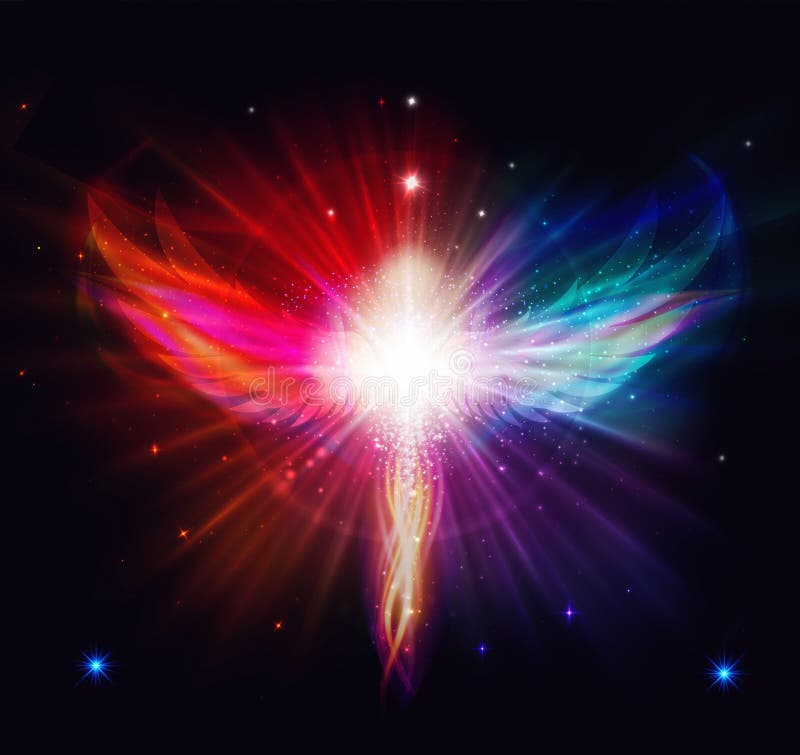 Angel of light and love doing a miracle