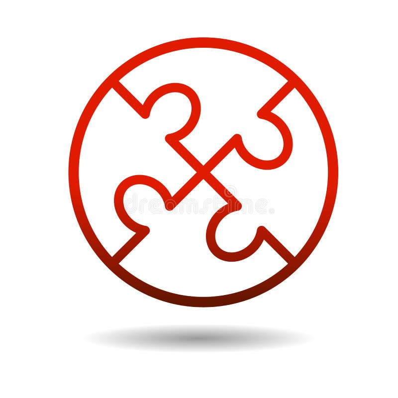 Puzzle logo circle stock vector. Illustration of icons 155020134