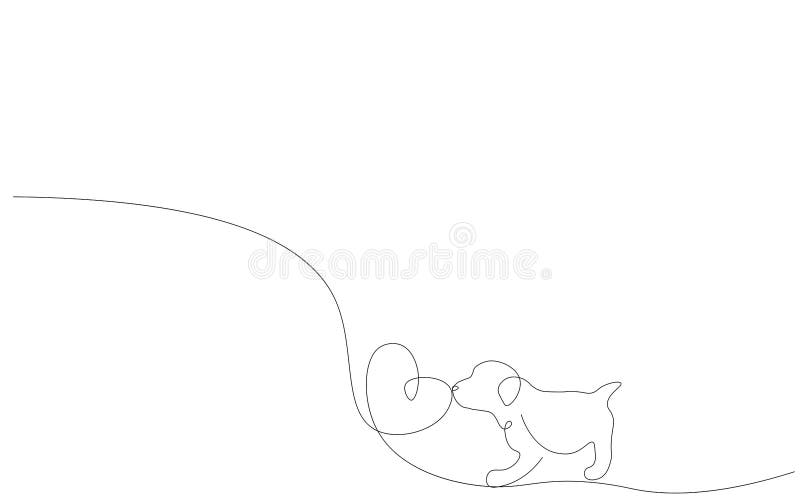 Puppy love and cute, labrador vector royalty free illustration