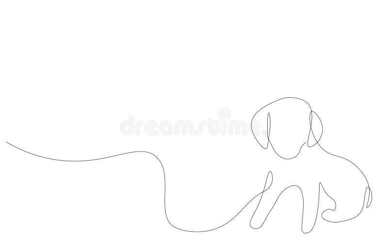 Puppy isolated on white background, labrador vector royalty free illustration