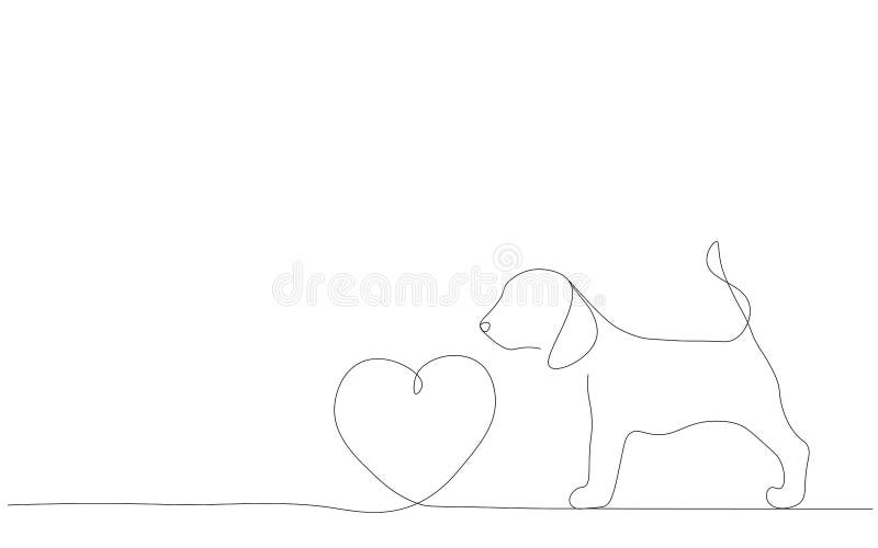 Cute puppy dog, labrador vector stock illustration