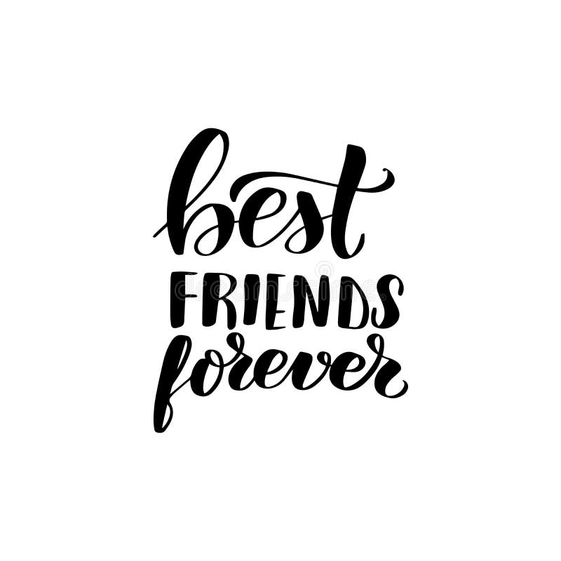 Best Friends Forever Typographic Design. Stock Vector - Illustration of ...