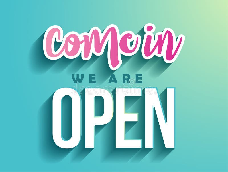 Open sign business shop icon we are Royalty Free Vector