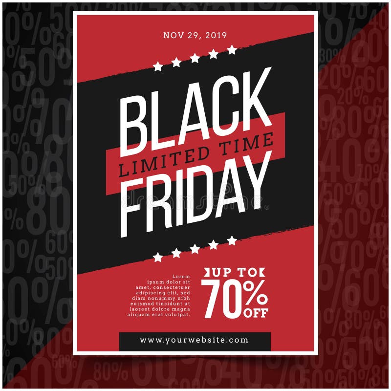 Ads Banner Design with Black Friday Sale Stock Vector Illustration of card, deal 163104328