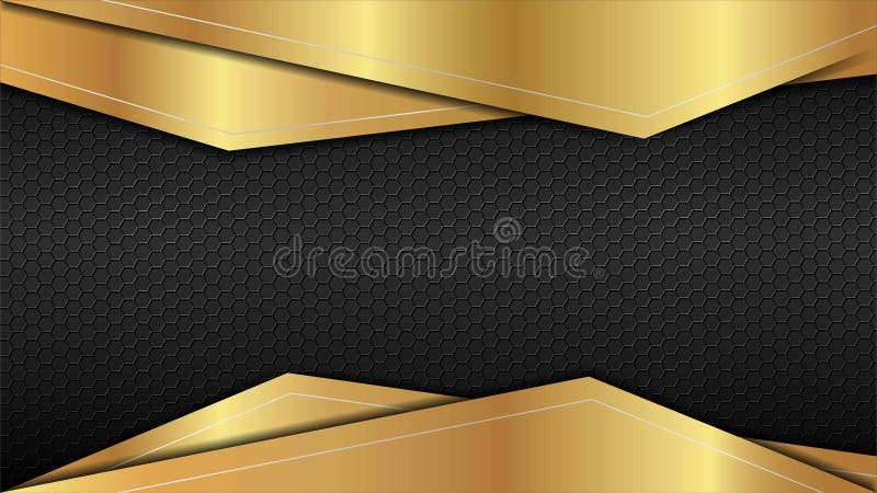 Abstract gold with black steel modern background Vector editable design vector illustration