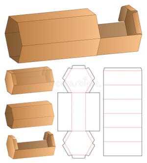 Box Packaging Die Cut Template Design 3d Mock up Stock Vector 