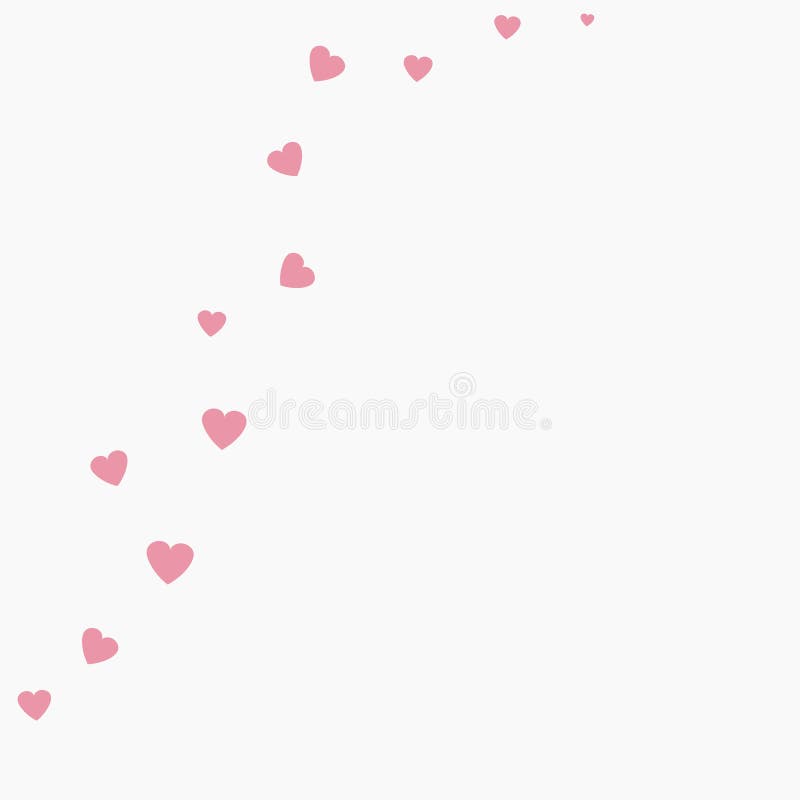 Pink Valentines Day Background, Love Card with Hearts Vector Stock ...