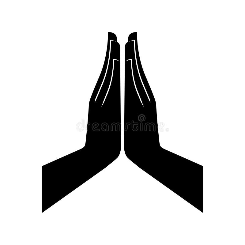 Prayer Hands Icon. Vector Illustration. Stock Vector - Illustration of ...