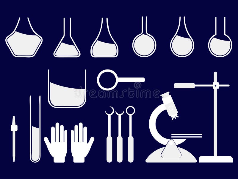 Vector Flat Design of Chemistry Lab Equipment chemistry Lab