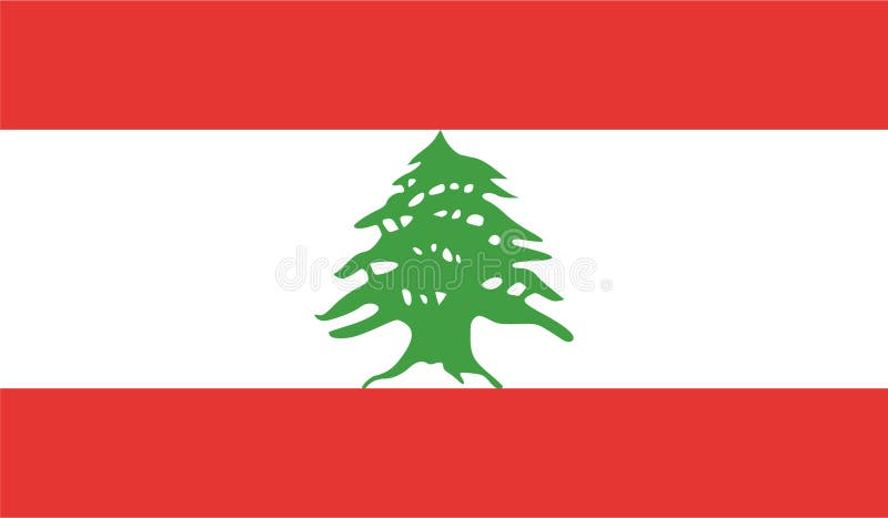 Lebanon Flag Vector Illustration EPS stock illustration