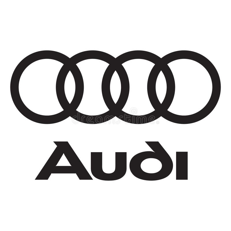 Audi Logo on White Background Editorial Illustrative Editorial Photo -  Illustration of printed, blue: 184786266