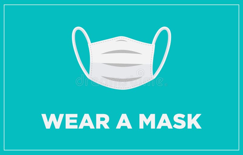 Wear a mask and stay safe banner vector illustration