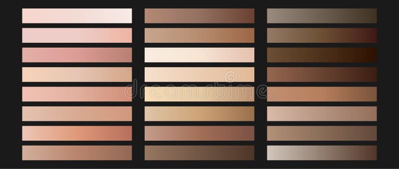 Skin Tone Modern Color Palette. an Example of Gradient Color Palette ...